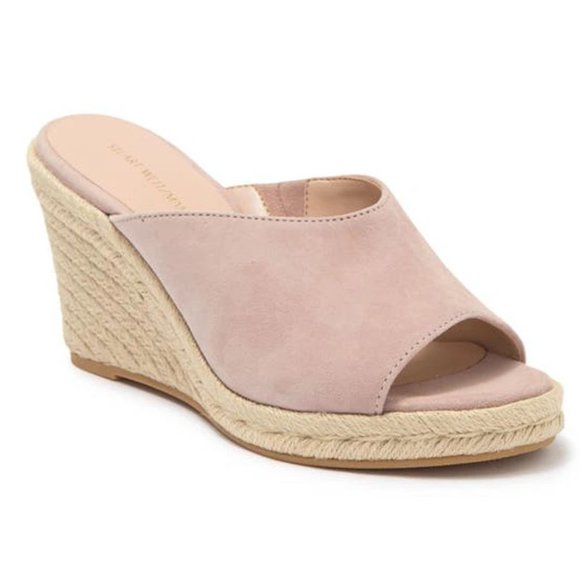Stuart Weitzman Wonda Espadrille Wedge Mule SANDALS Size 6.5 Dolce Suede NEW - Picture 2 of 16